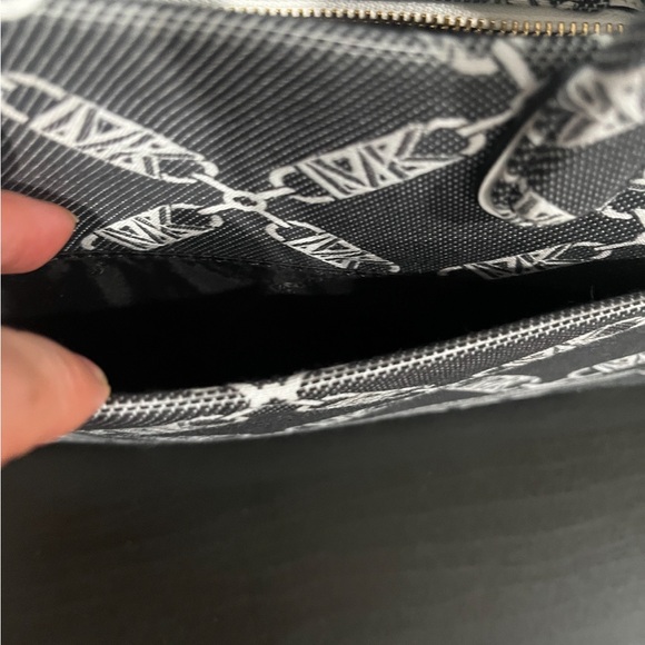 michael kors gigi small empire logo jacquard tote bag | color: black/white - Picture 6 of 8